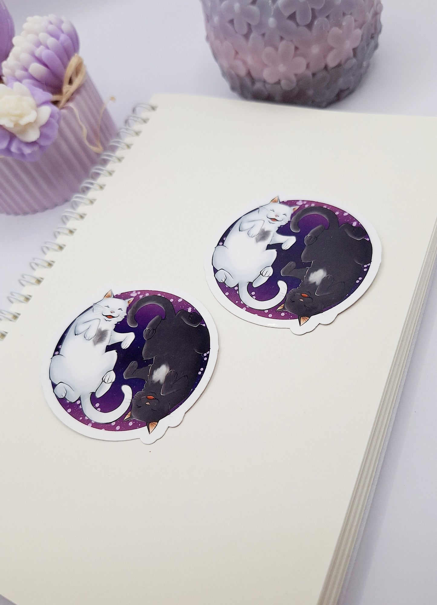 Yin-Yang-Katzen - Vinyl-Sticker