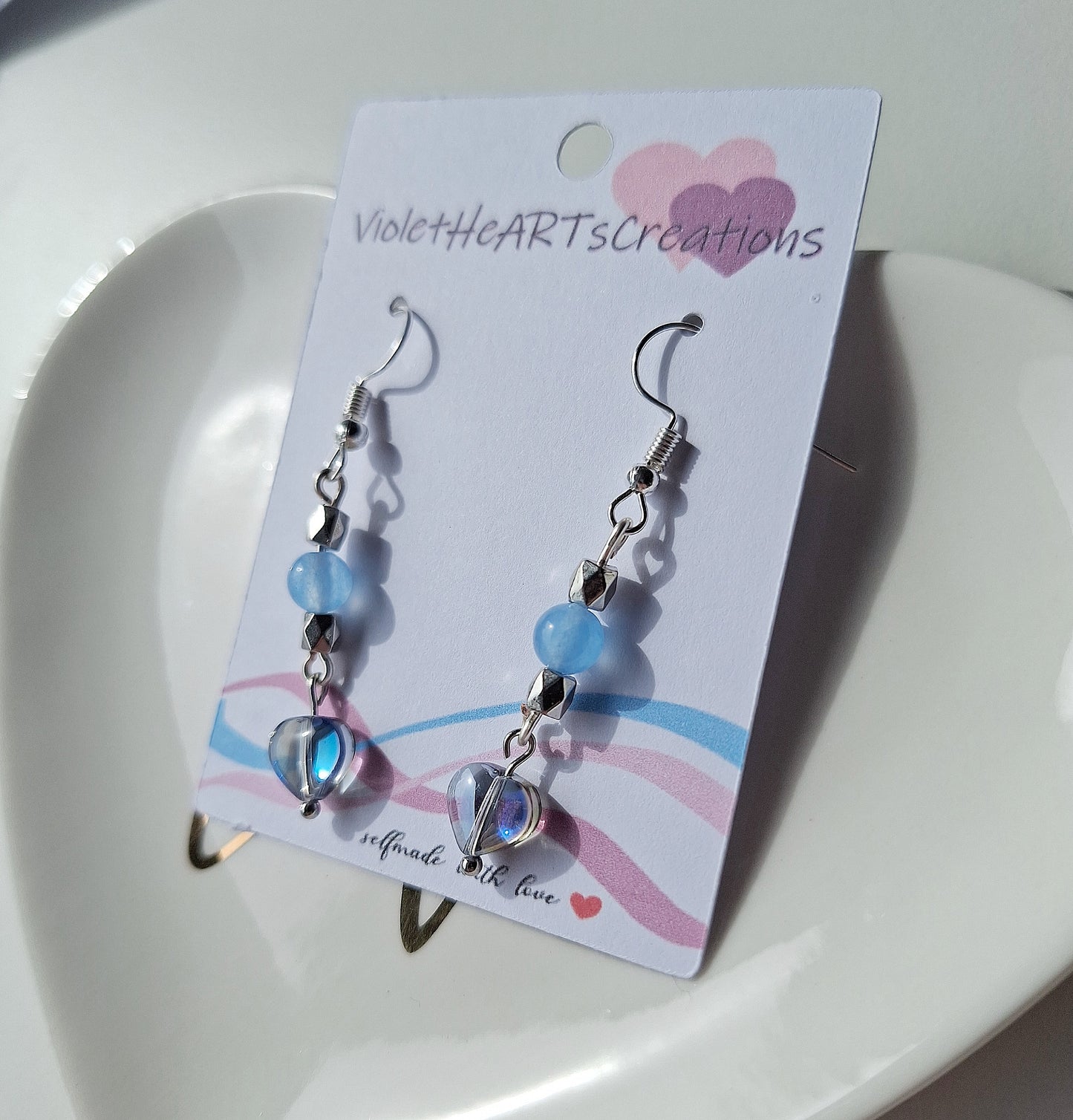 "Blue Heart" - Ohrringe