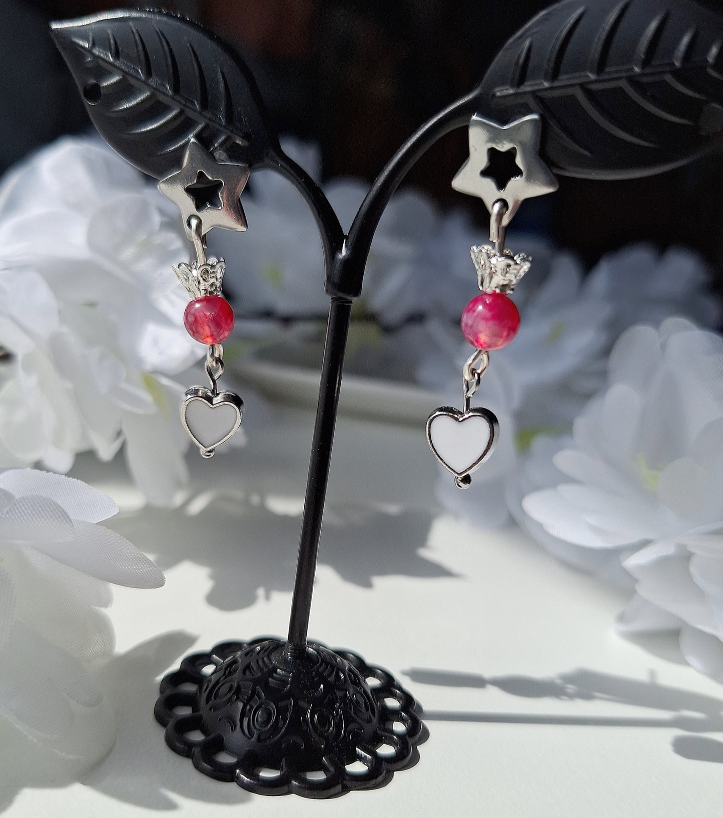 "Red Crown-Star" - Ohrstecker