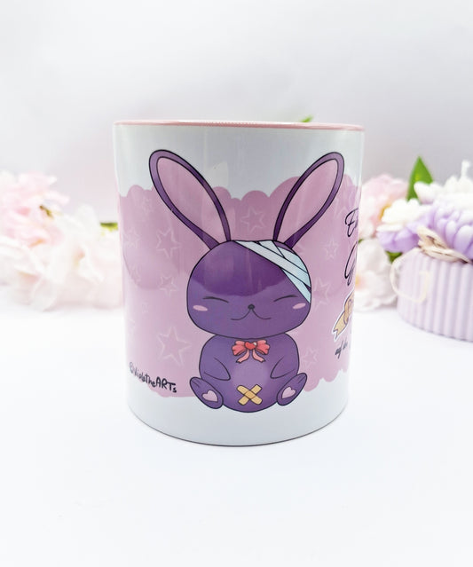 "Purple - Hase" - Tasse (rosa)