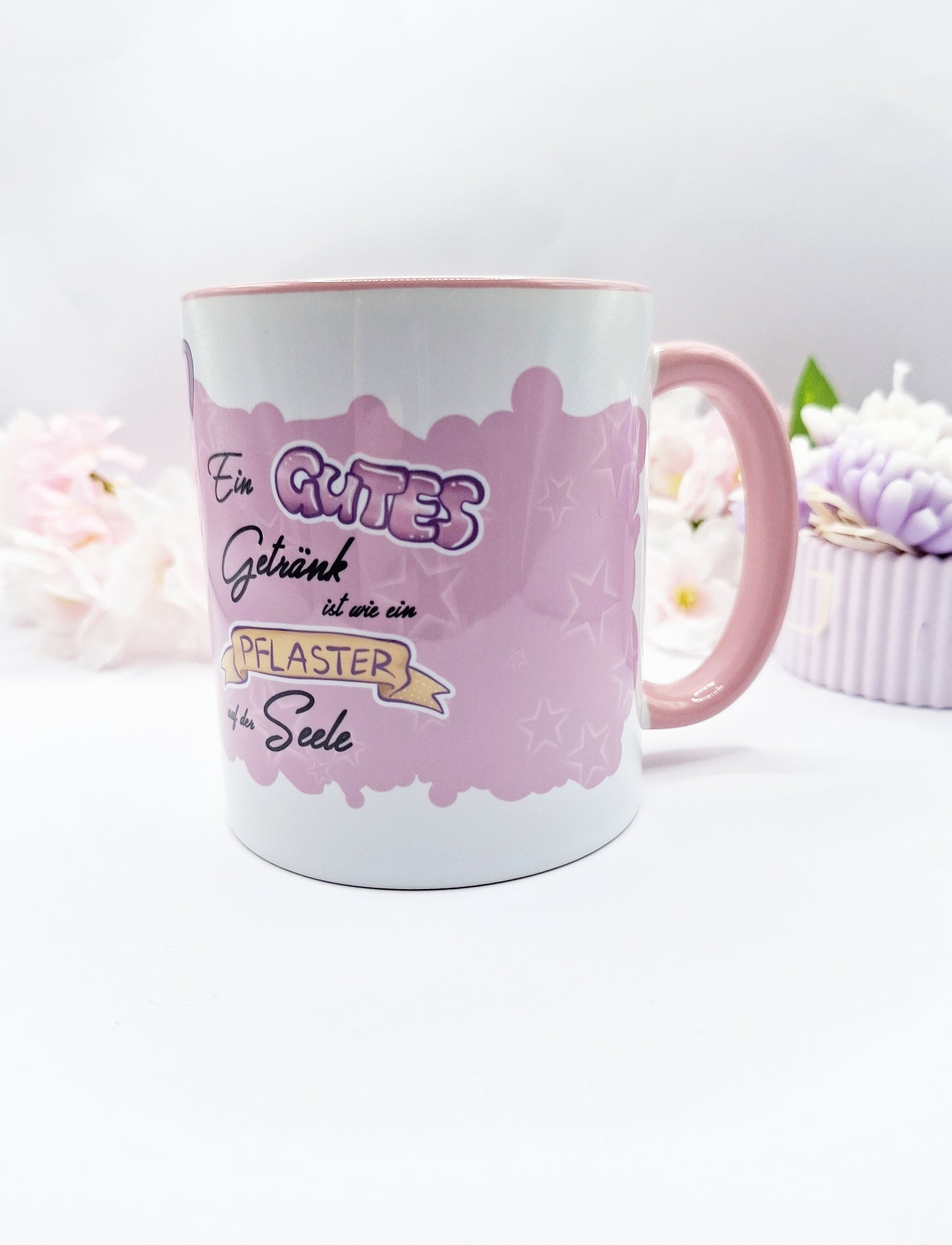 "Purple - Hase" - Tasse (rosa)